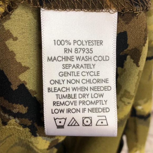 Susan Graver A-Symmetrical Career Brown Leaf Chiffon Blouse Top Plus 28W - Picture 5 of 8